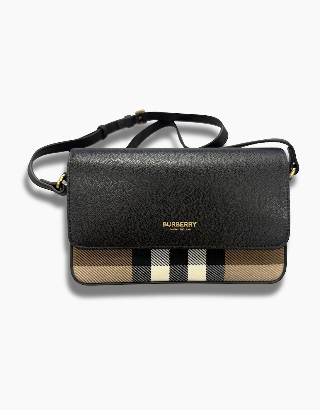 Burberry 'New Hampshire' Leather Shoulder Bag Black