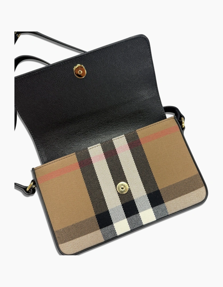Burberry 'New Hampshire' Leather Shoulder Bag Black