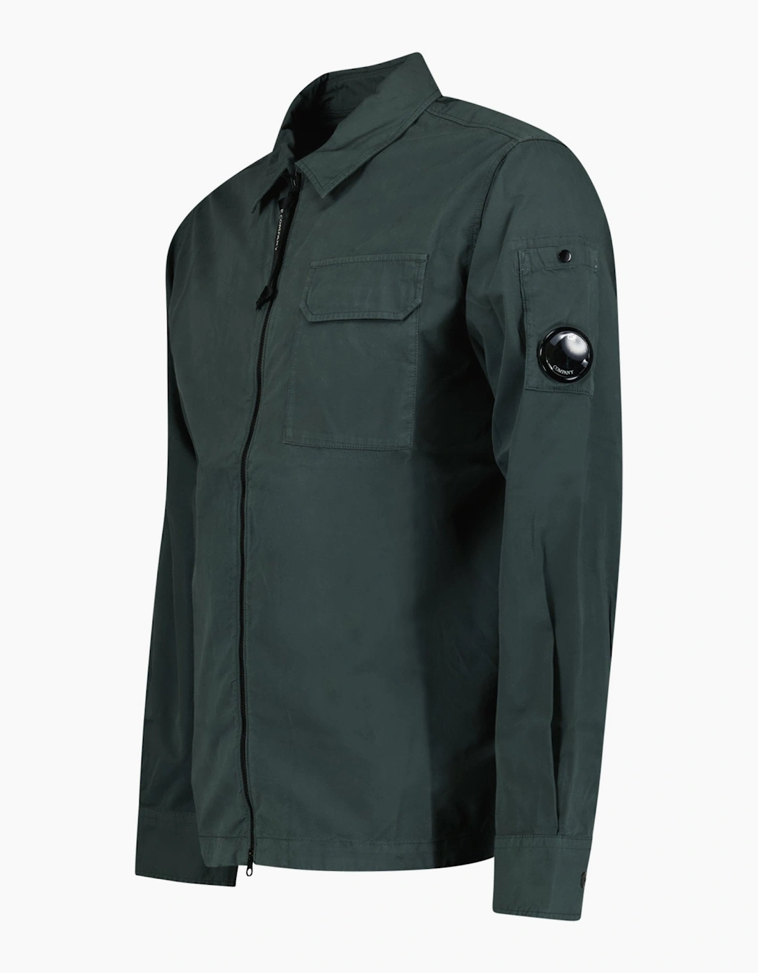 CP Company Lens Zip-Up Overshirt Dark Shadow
