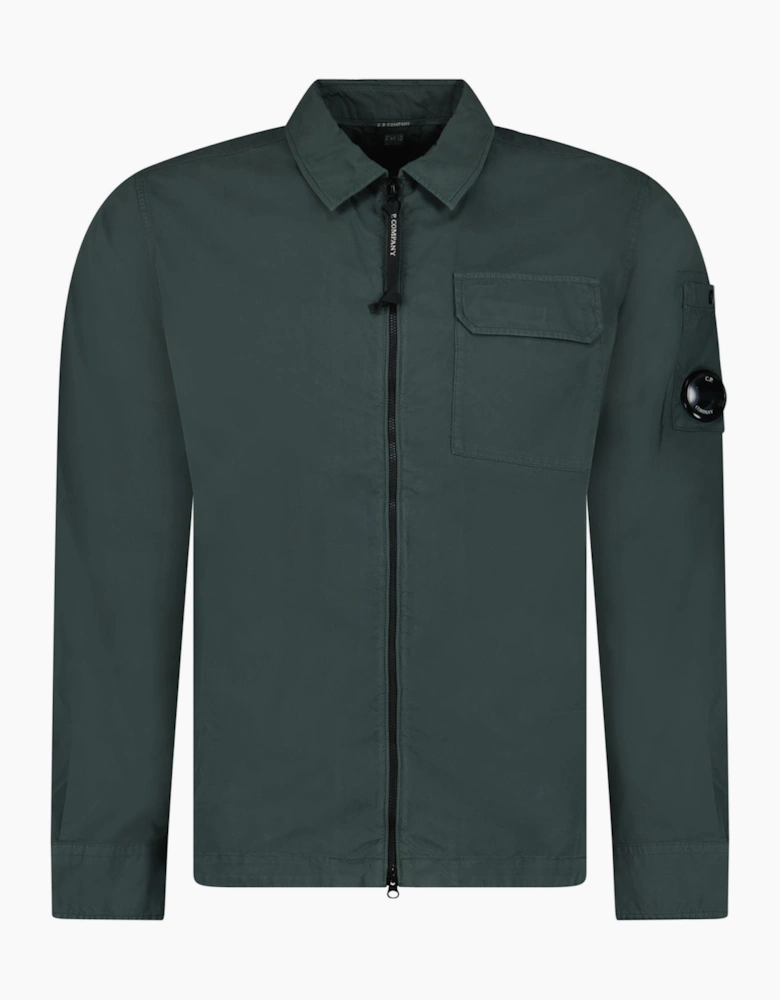 CP Company Lens Zip-Up Overshirt Dark Shadow