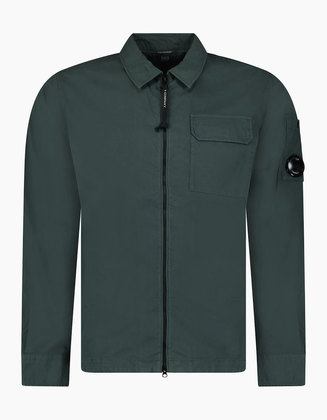 CP Company Lens Zip-Up Overshirt Dark Shadow