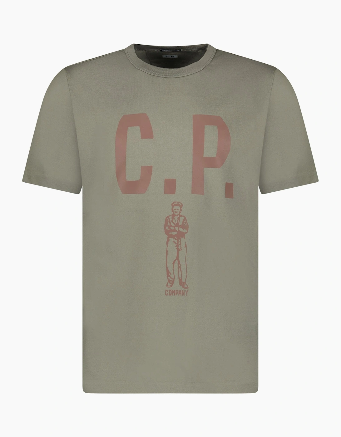 CP Company Mercerized 30/2 Jersey Sailor T-Shirt in Fallen Rock