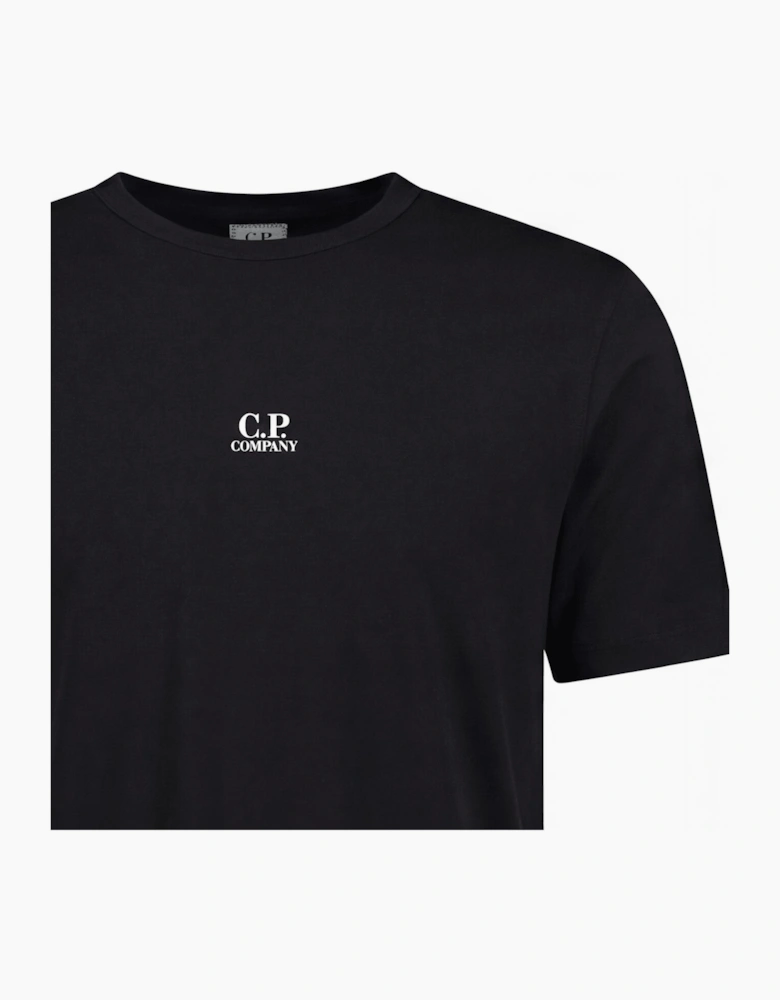 CP Company 70/2 Mercerised Jersey Logo Patch T-Shirt in Black