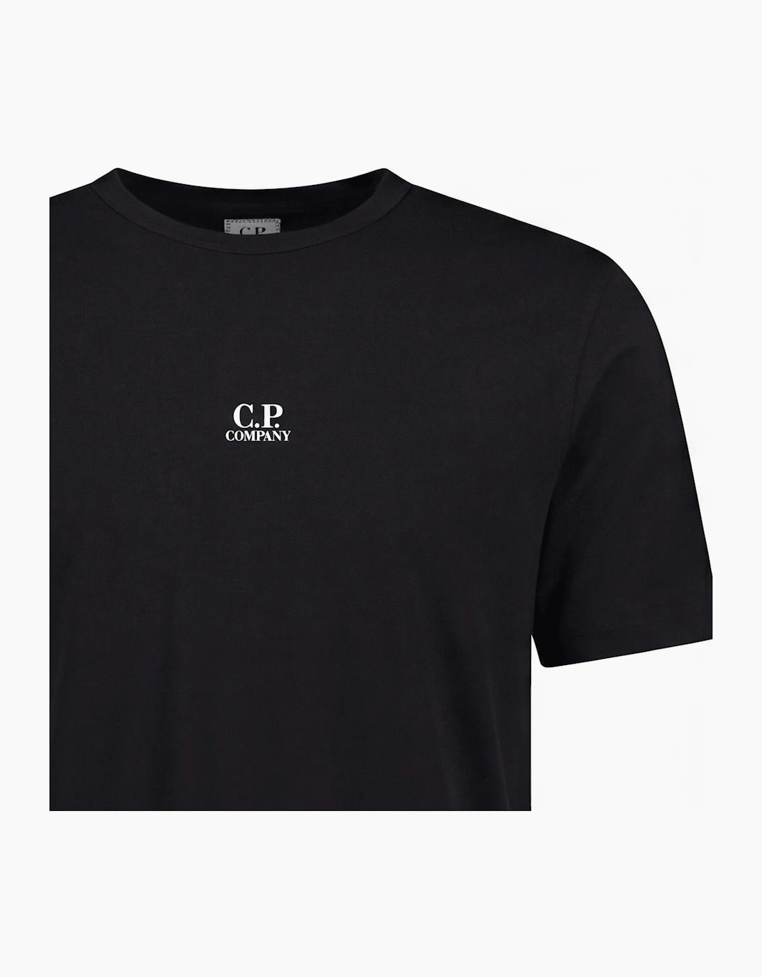 CP Company 70/2 Mercerised Jersey Logo Patch T-Shirt in Black