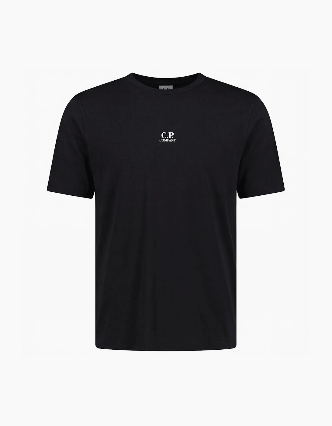 CP Company 70/2 Mercerised Jersey Logo Patch T-Shirt in Black