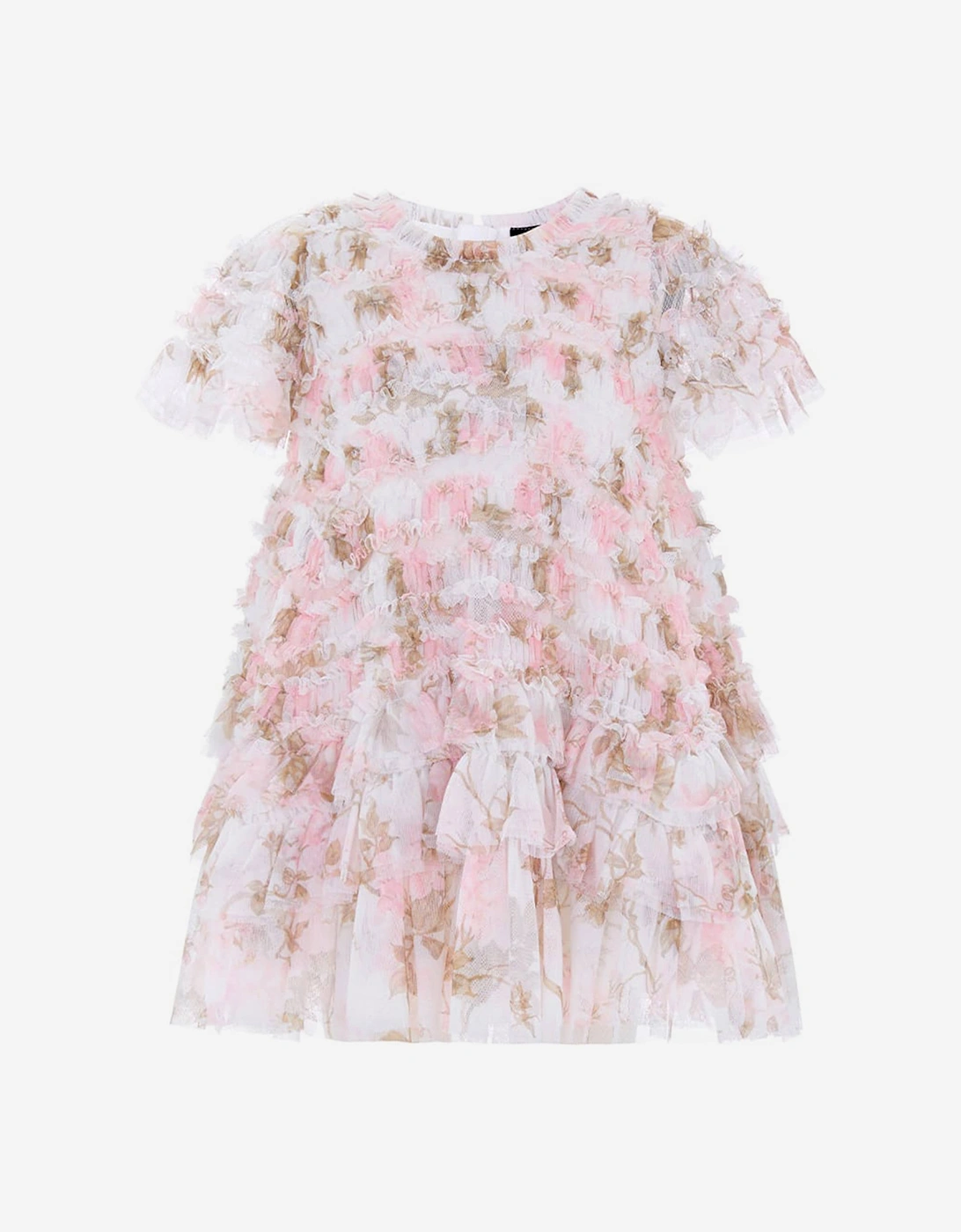 Needle & Thread Baby Girls Wisteria Valentine Ruffle Dress in White