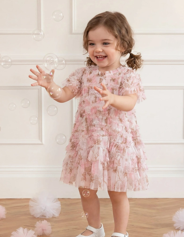 Needle & Thread Baby Girls Wisteria Valentine Ruffle Dress in White