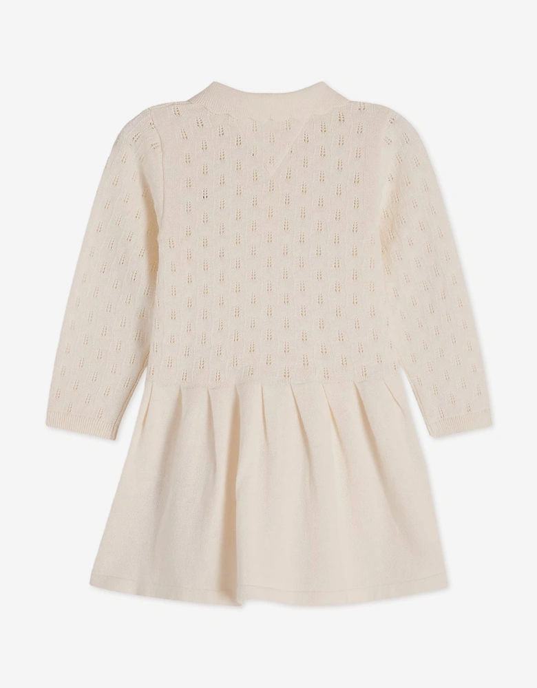 Tommy Hilfiger Baby Girls Pointelle Cable Dress in Ivory