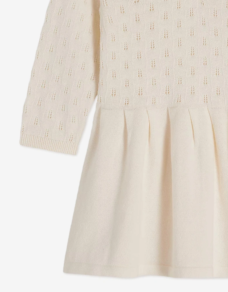 Tommy Hilfiger Baby Girls Pointelle Cable Dress in Ivory