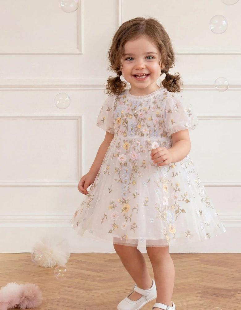 Needle & Thread Baby Girls Garden Rose Dress in White