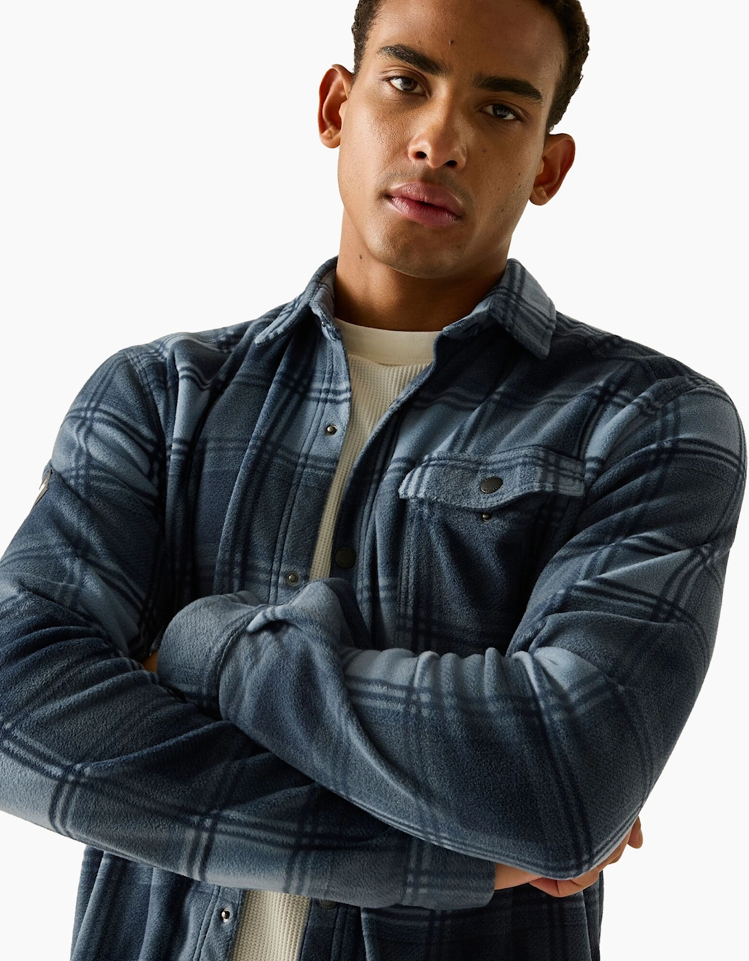 Regatta Mens Frankie Checked Fleece Shirt