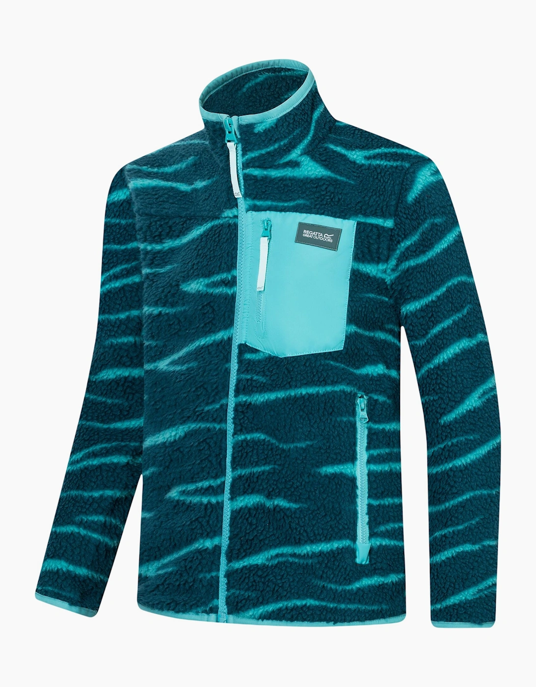 Regatta Childrens/Kids Frankie Zebra Print Full Zip Fleece Jacket