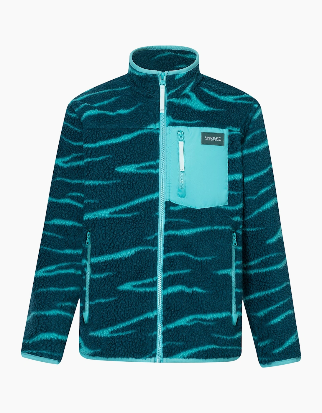 Regatta Childrens/Kids Frankie Zebra Print Full Zip Fleece Jacket