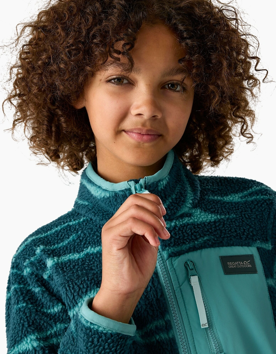 Regatta Childrens/Kids Frankie Zebra Print Full Zip Fleece Jacket