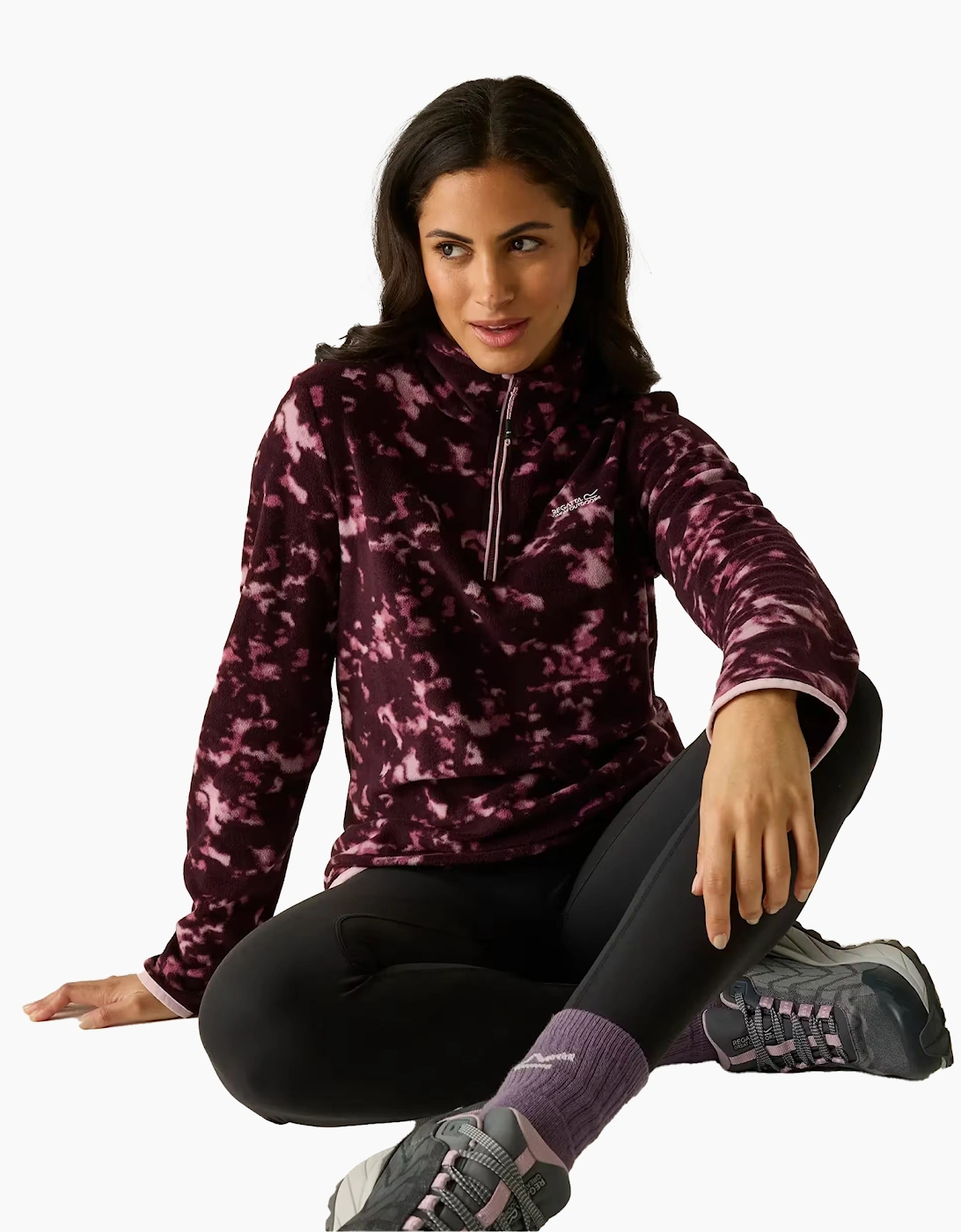 Regatta Womens/Ladies Margot Brush Stroke Quarter Zip Fleece