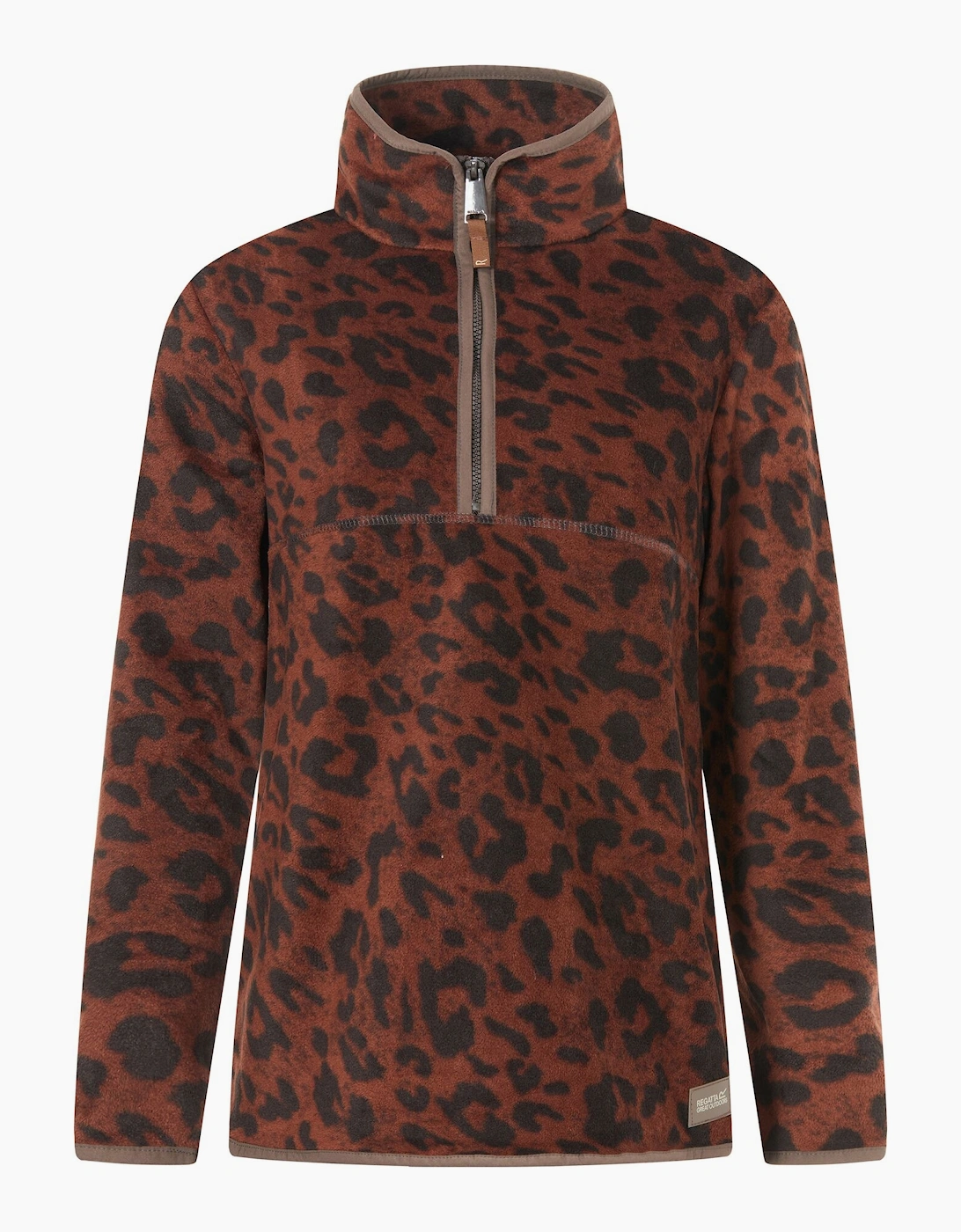 Regatta Women's Regatta Womens/Ladies Frankie Leopard Print Borg Half Zip Fleece - Brown