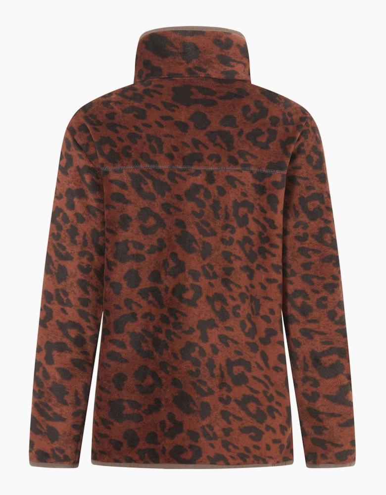 Regatta Womens/Ladies Frankie Leopard Print Borg Half Zip Fleece