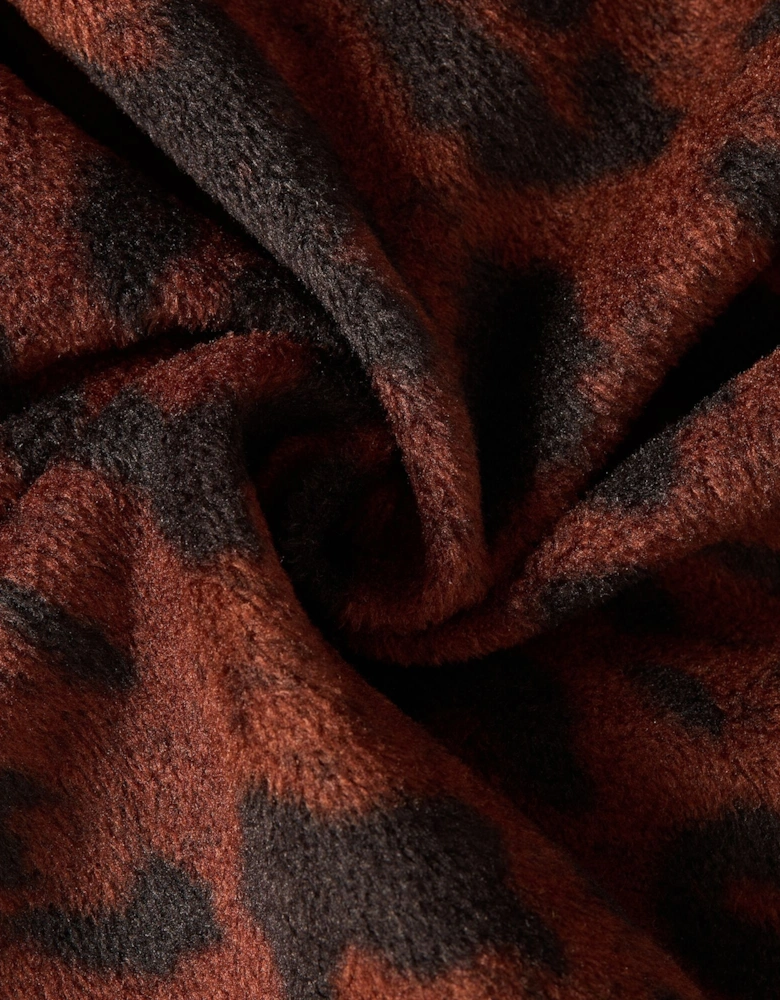 Regatta Womens/Ladies Frankie Leopard Print Borg Half Zip Fleece