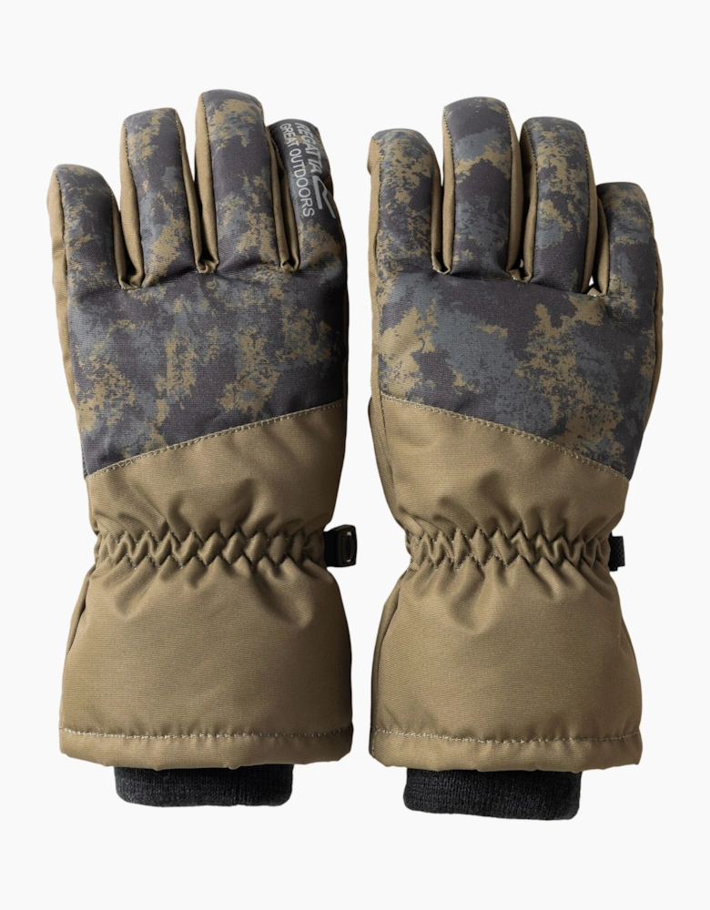Regatta Childrens/Kids Arlie Textured Waterproof Distressed Ski Gloves