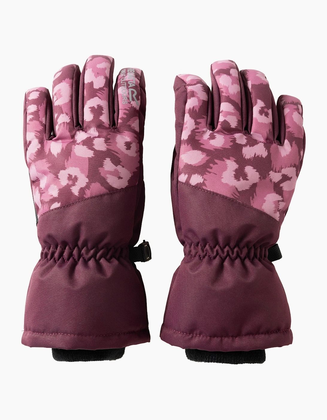 Regatta Childrens/Kids Arlie Waterproof Leopard Ski Gloves