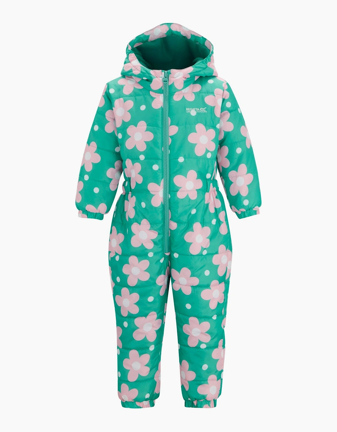 Regatta Childrens/Kids Penrose Floral Quilted Puddle Suit