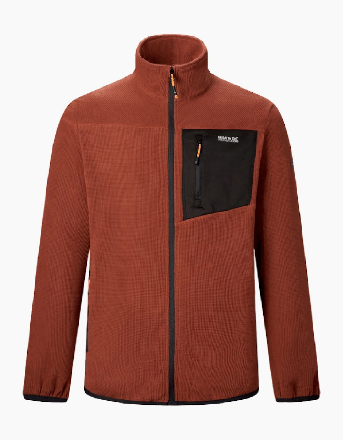 Regatta Men's Regatta Mens Eadle Logo Full Zip Fleece - Burnt Henna Black
