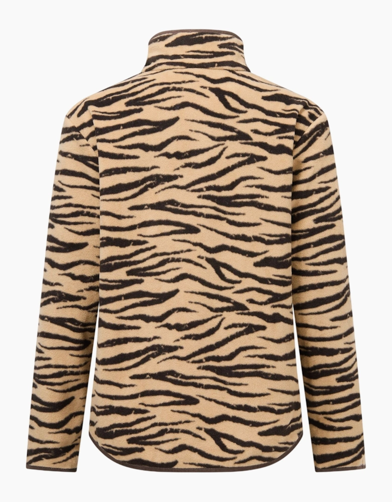Regatta Womens/Ladies Frankie Zebra Print Half Zip Fleece Top
