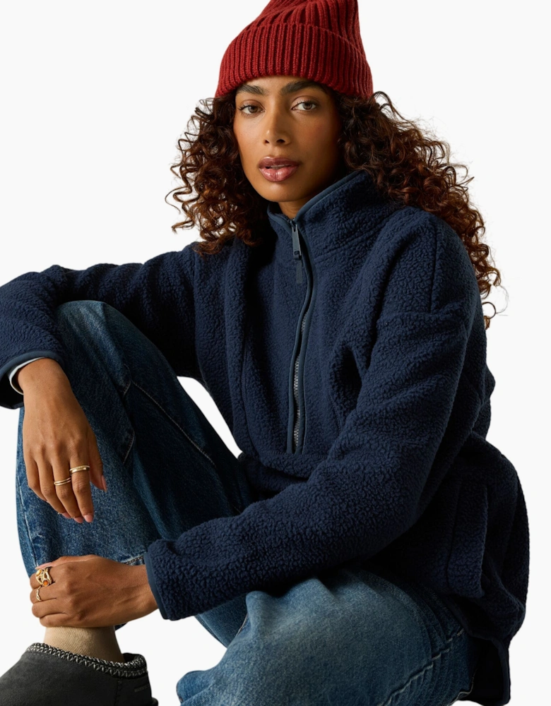 Regatta Womens/Ladies Frankie Borg Half Zip Longline Fleece Top