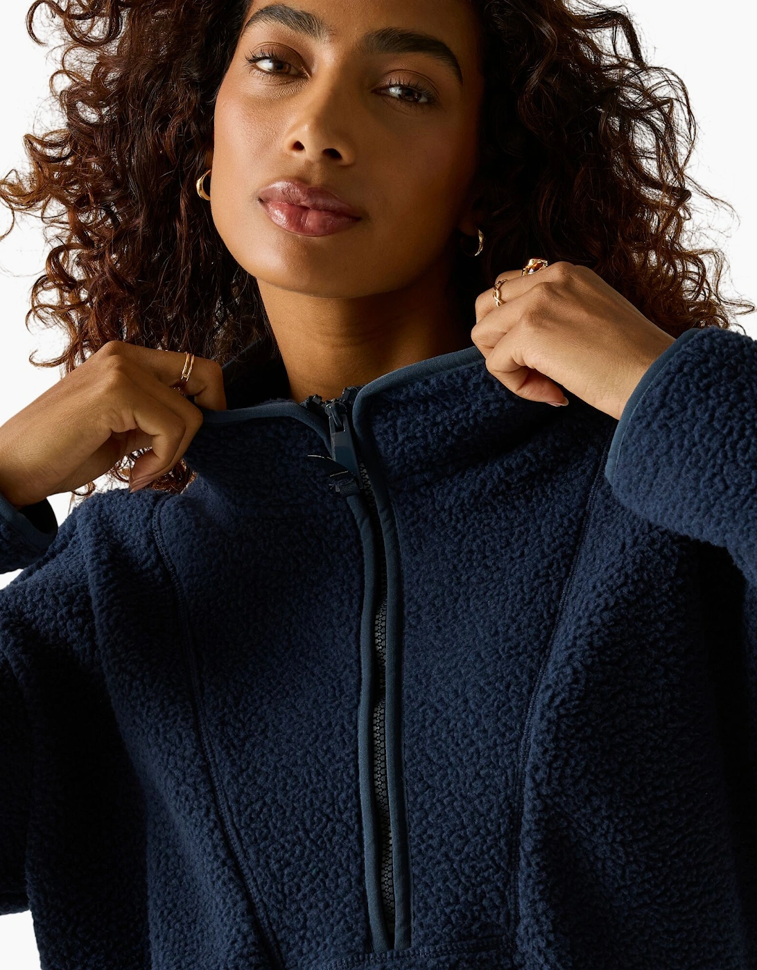 Regatta Womens/Ladies Frankie Borg Half Zip Longline Fleece Top