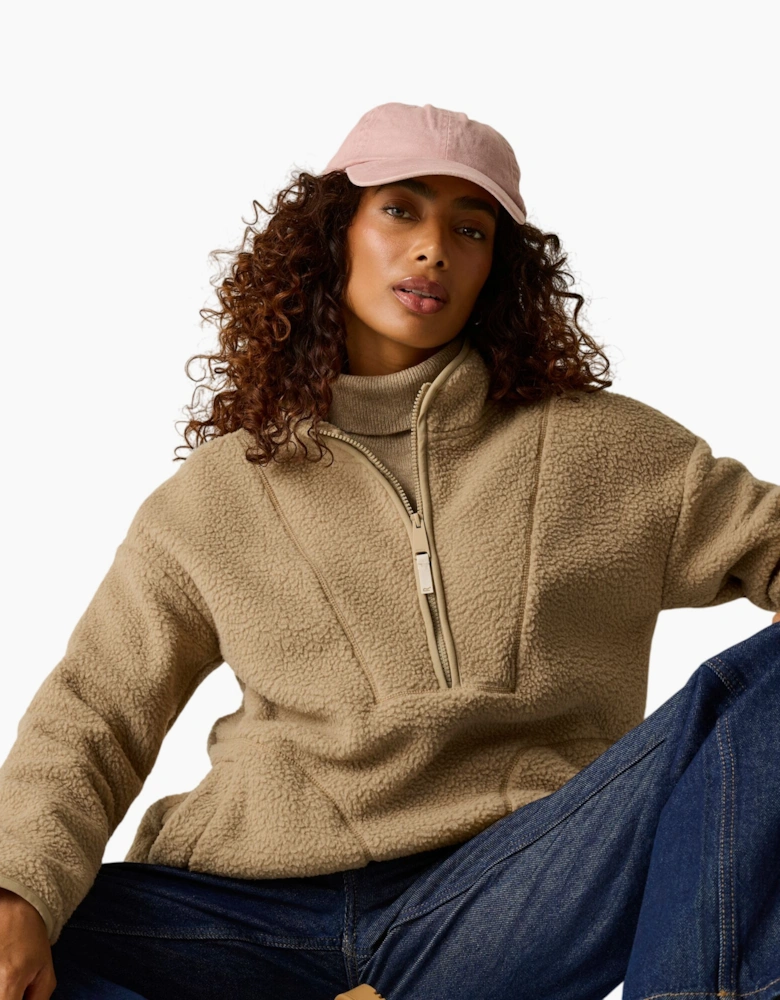 Regatta Womens/Ladies Frankie Borg Half Zip Longline Fleece Top