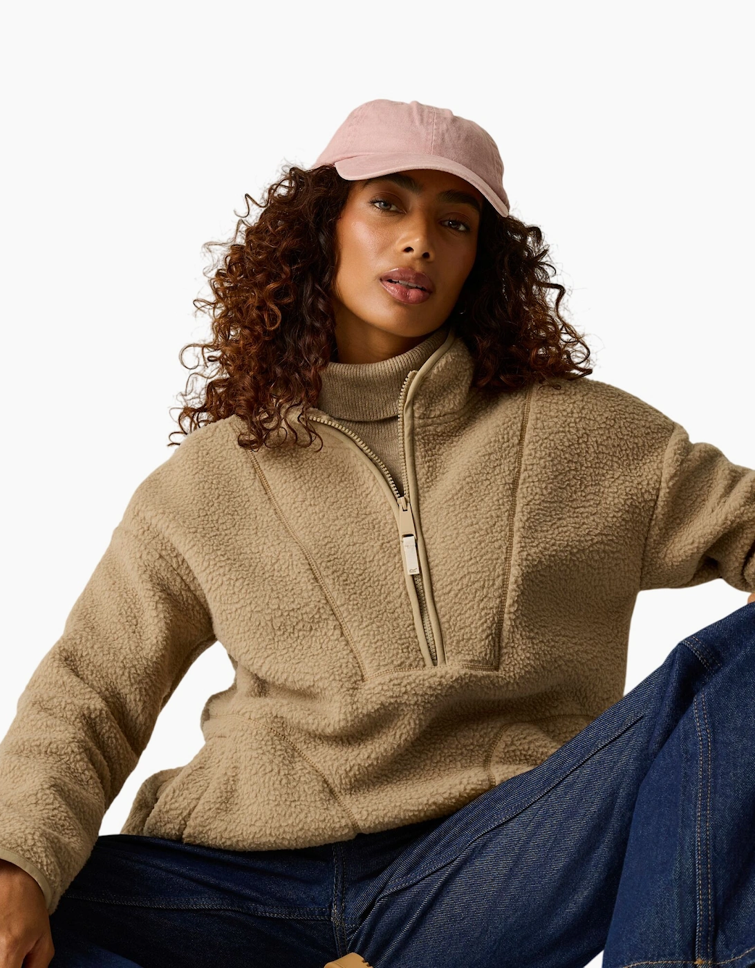 Regatta Womens/Ladies Frankie Borg Half Zip Longline Fleece Top
