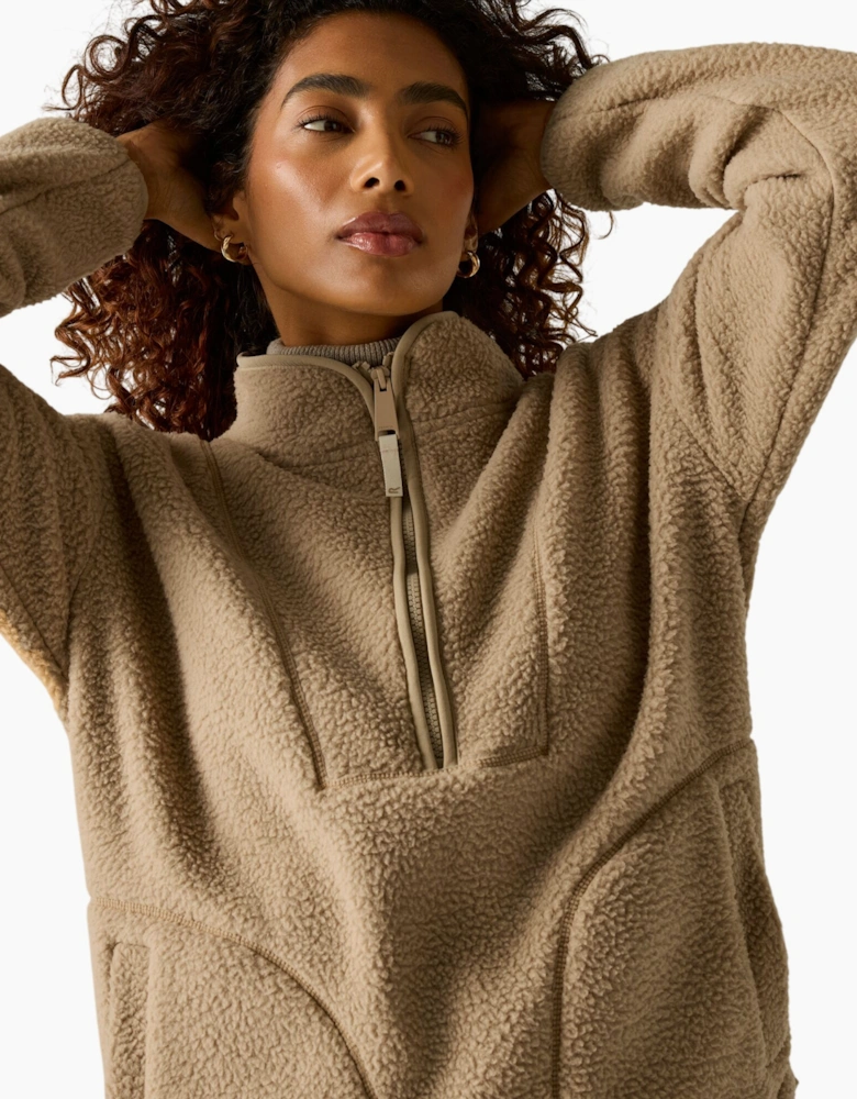 Regatta Womens/Ladies Frankie Borg Half Zip Longline Fleece Top