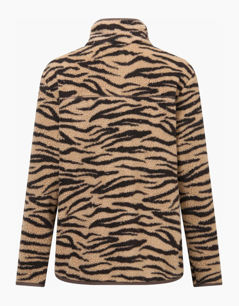 Regatta Womens/Ladies Frankie Zebra Print Borg Full Zip Fleece Jacket