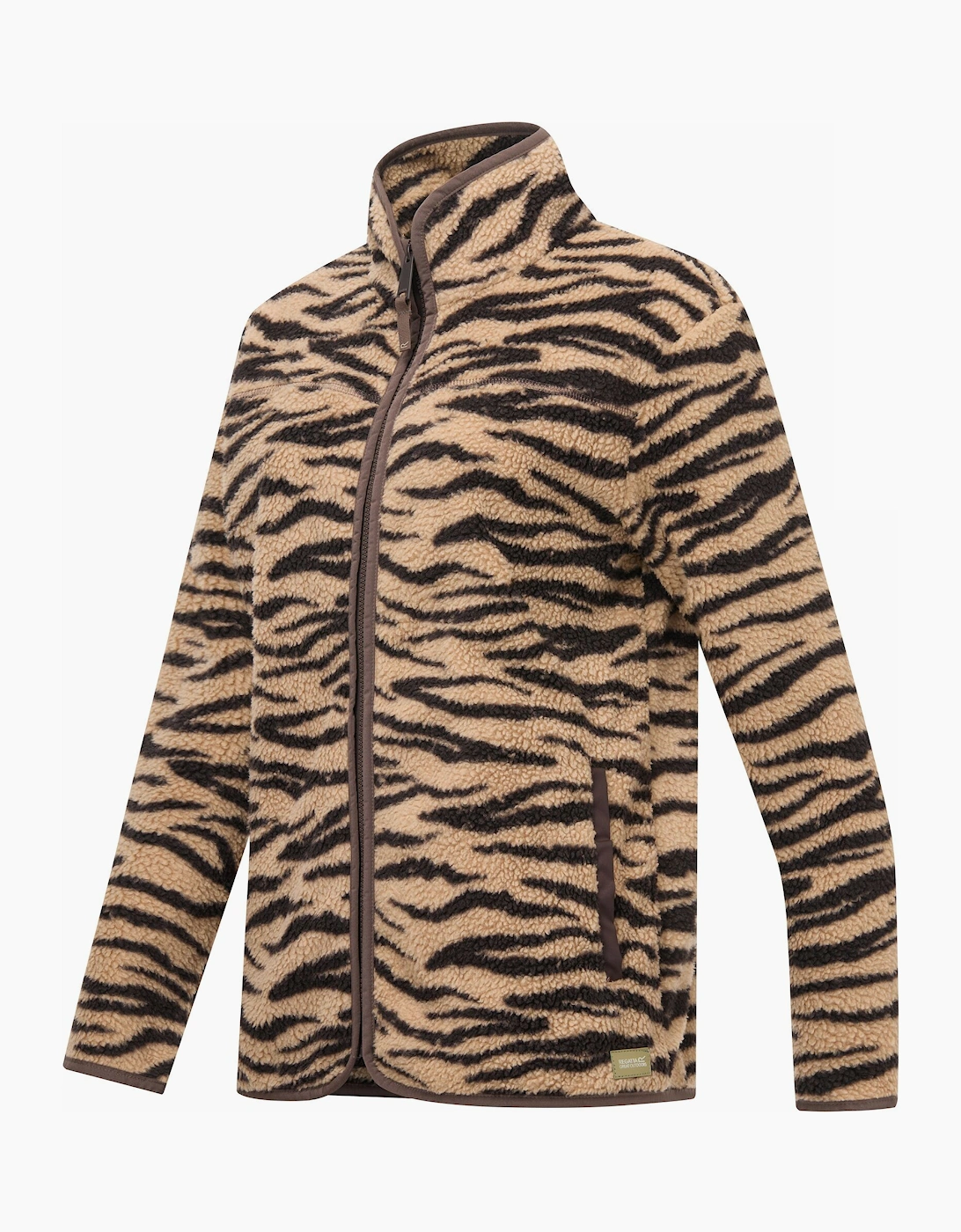Regatta Womens/Ladies Frankie Zebra Print Borg Full Zip Fleece Jacket