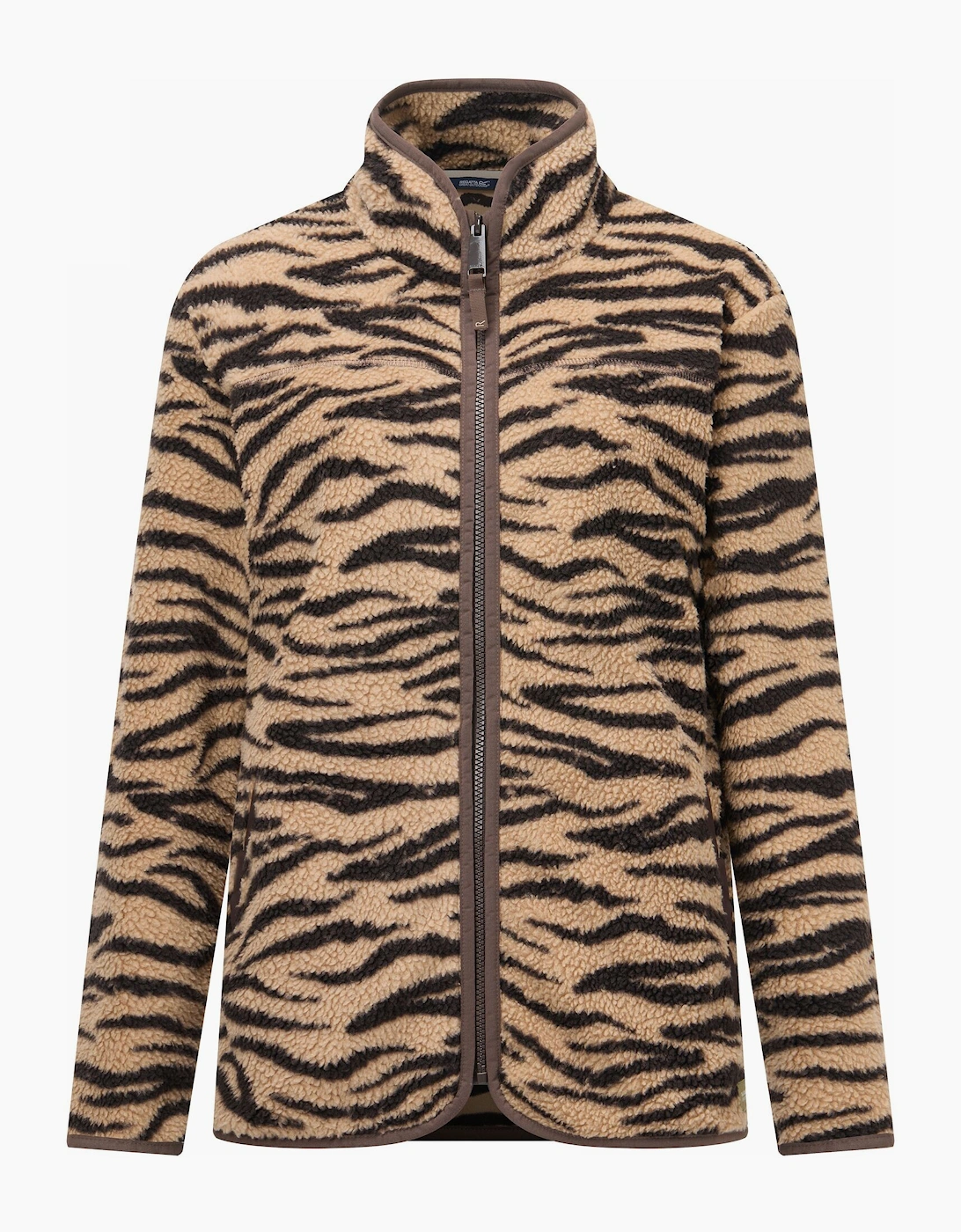 Regatta Womens/Ladies Frankie Zebra Print Borg Full Zip Fleece Jacket