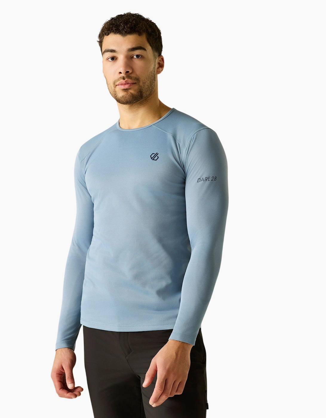 Dare 2B Mens Ventura Grid Crew Neck Fleece Top