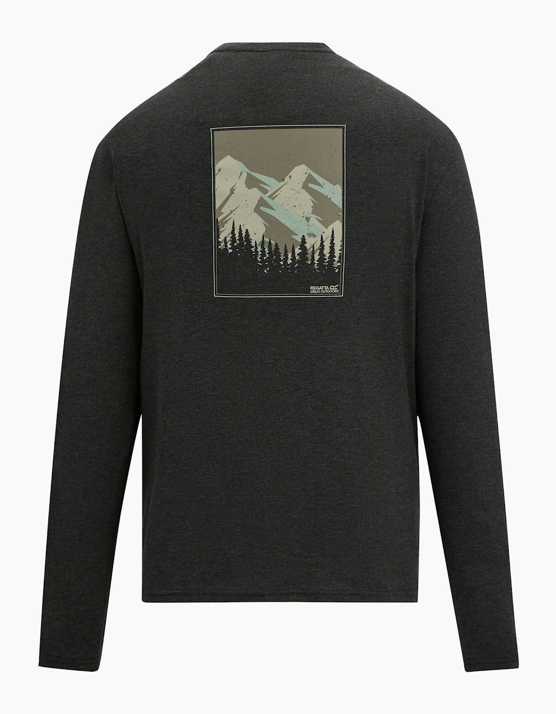 Regatta Mens Maylow Retro Poster Back Print Long-Sleeved T-Shirt