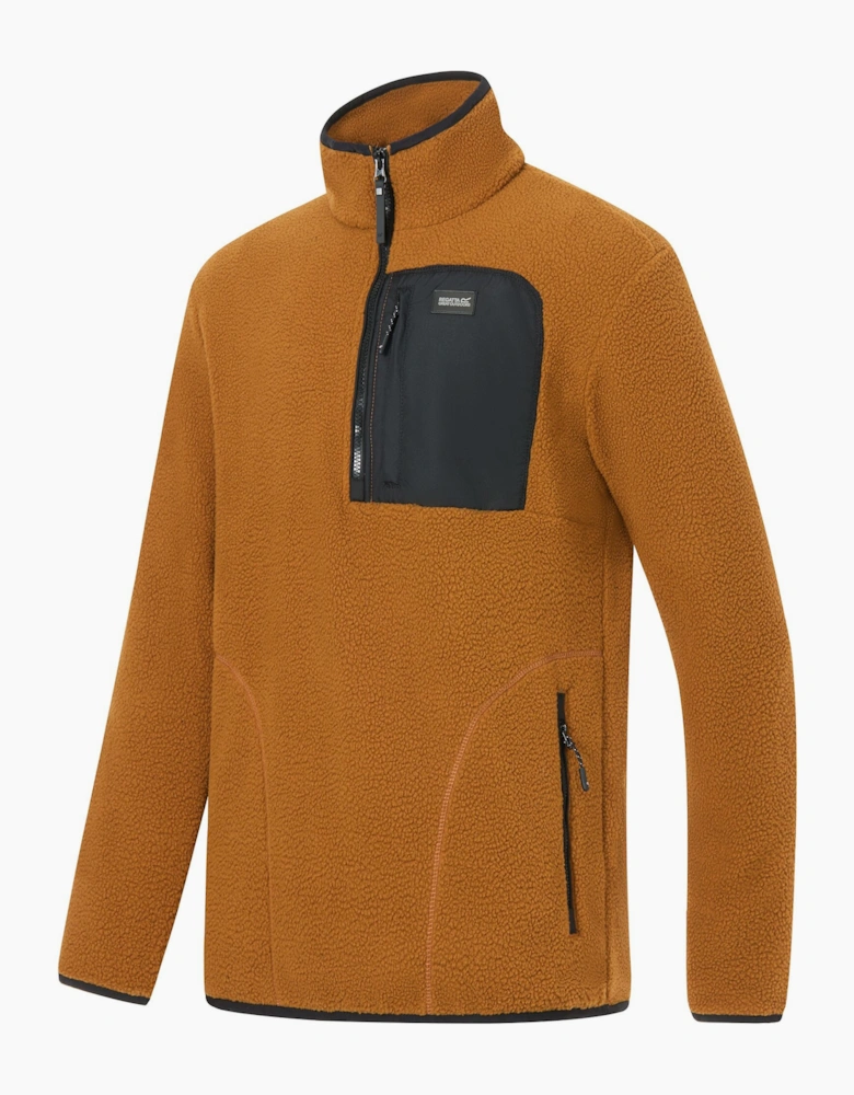 Regatta Mens Frankie Borg Quarter Zip Fleece Jacket