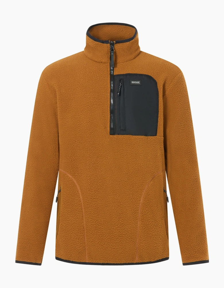 Regatta Mens Frankie Borg Quarter Zip Fleece Jacket