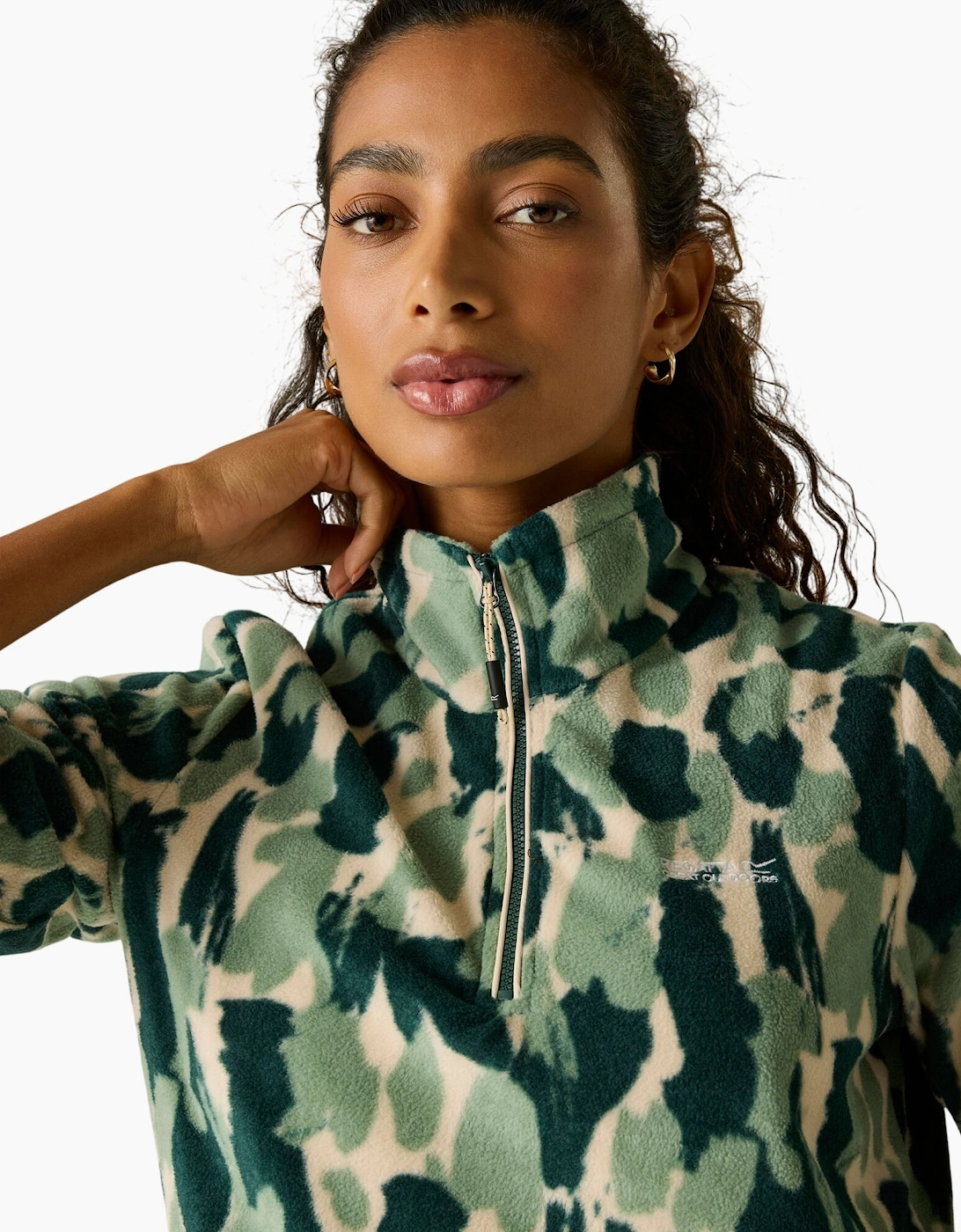 Regatta Womens/Ladies Margot Brush Stroke Quarter Zip Fleece Top