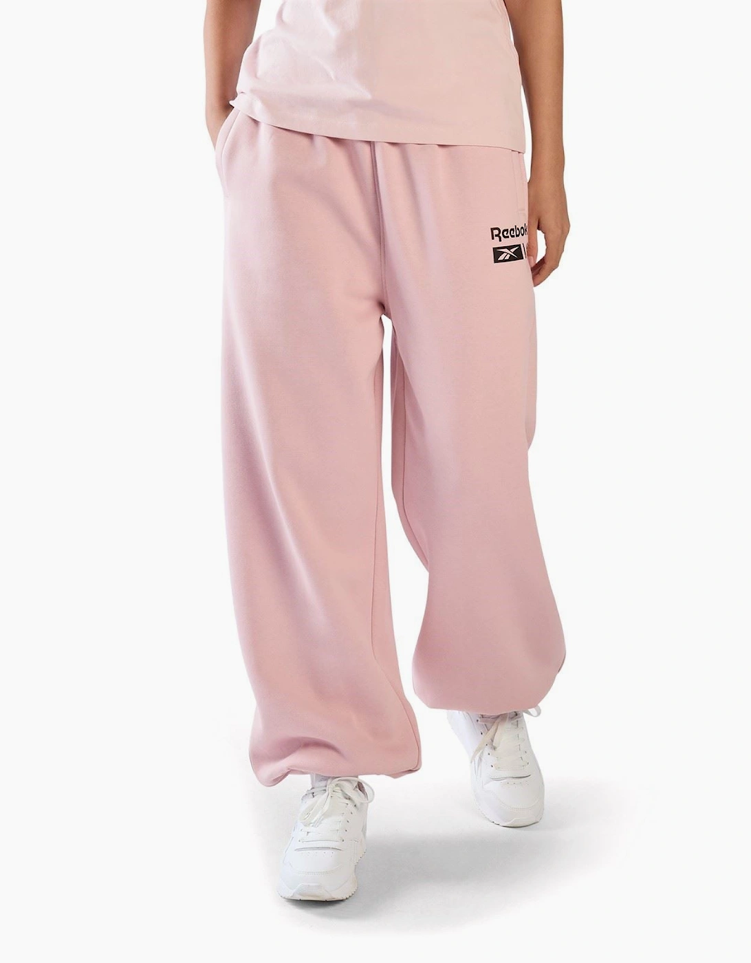Reebok Relaxed Fleece Joggers Cotton Women's Pink Joggers