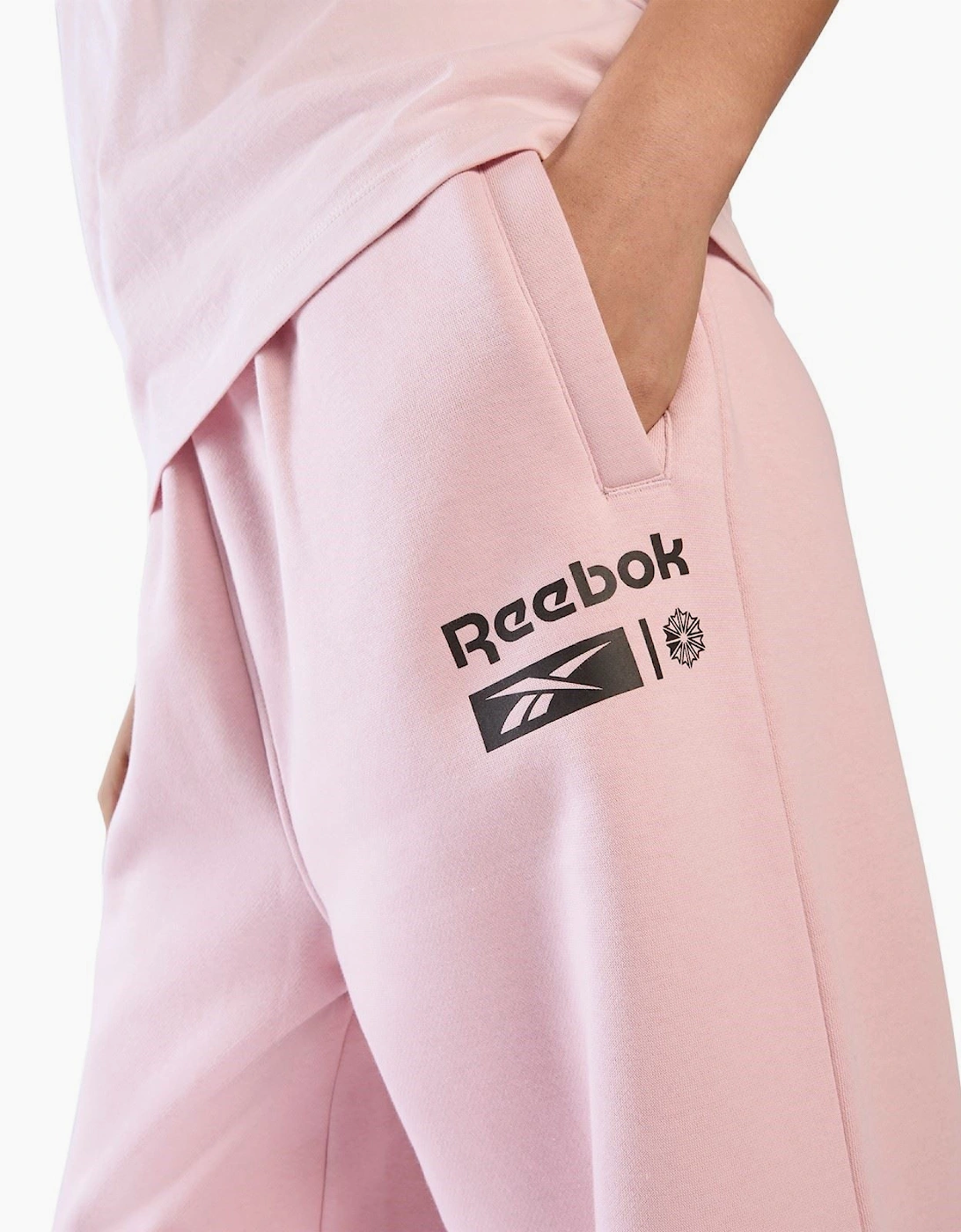 Reebok Relaxed Fleece Joggers Cotton Women's Pink Joggers