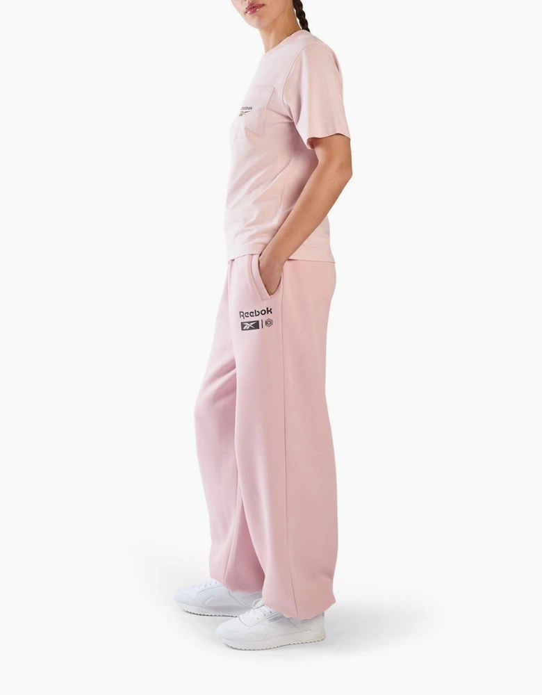 Reebok Relaxed Fleece Joggers Cotton Women's Pink Joggers