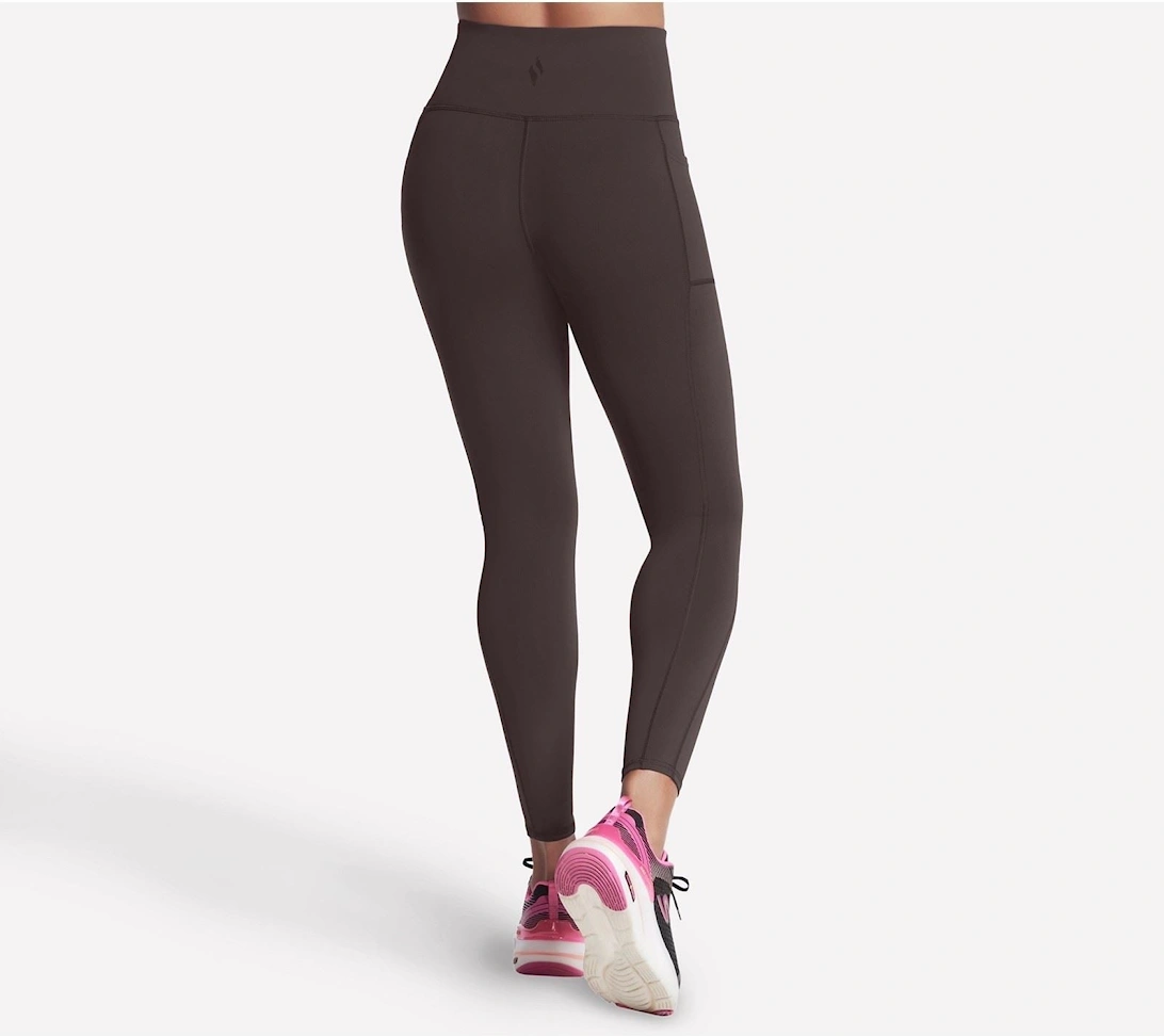 Skechers GOWALK FL HW Legging Nylon Women's Brown Sports Leggings