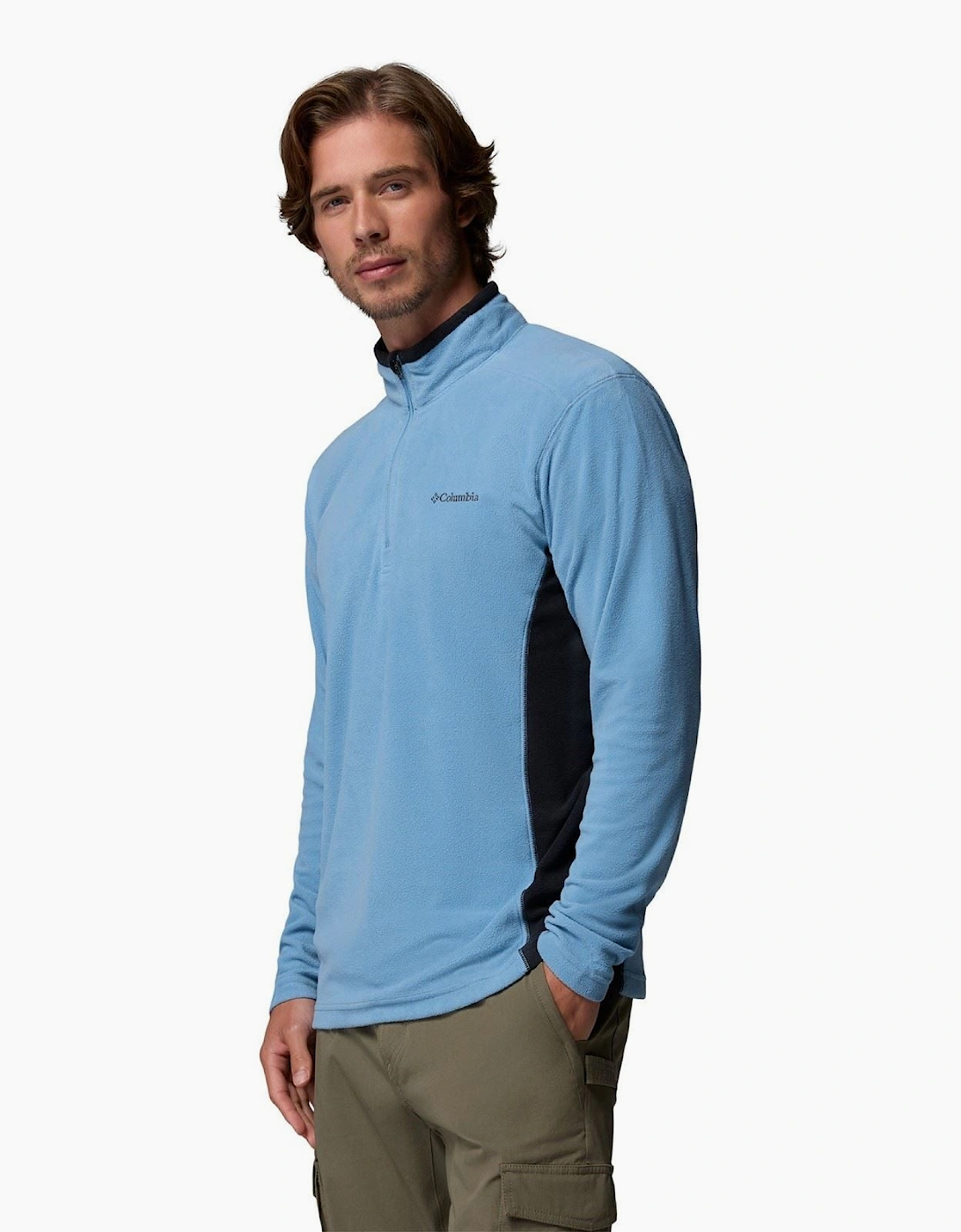 Columbia Klamath Range II Half Zip Polyester Men's Blue Fleece Pullover