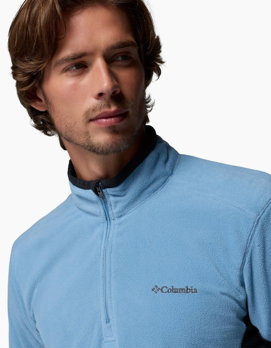 Columbia Klamath Range II Half Zip Polyester Men's Blue Fleece Pullover