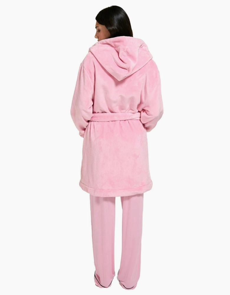 Juicy Couture Crest Robe Polyester Women's Pink Loungewear Robe