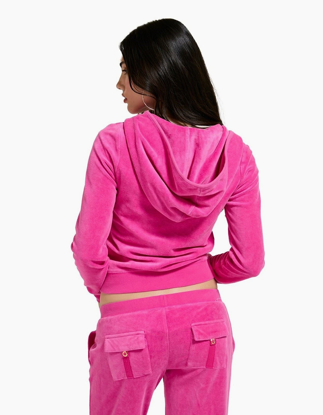 Juicy Couture Washed Robyn Hoodie Women's Pink Hooded Sweatshirt