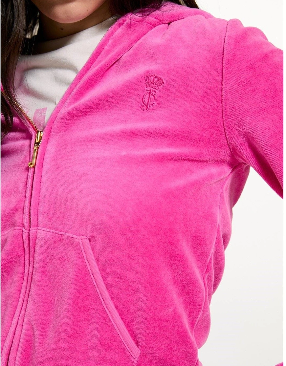 Juicy Couture Washed Robyn Hoodie Women's Pink Hooded Sweatshirt