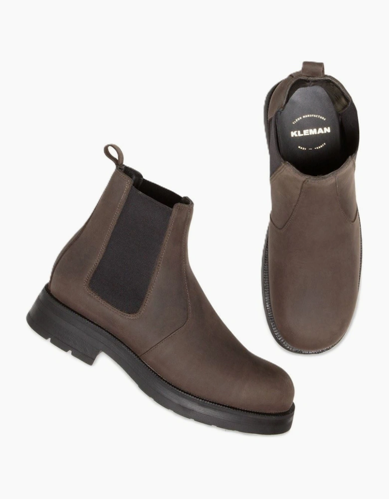 Kleman Escouade Nubuck Men's Coffee Chelsea Boots